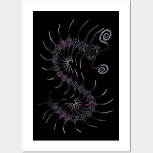 The Darkest Purple Centipede Posters and Art